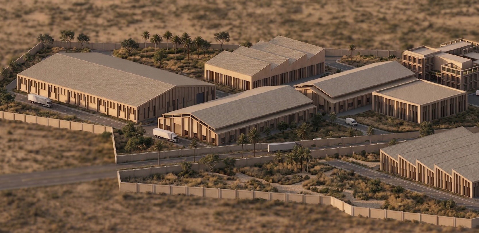 BNP Craft Village Rajasthan — Daytime Aerial View