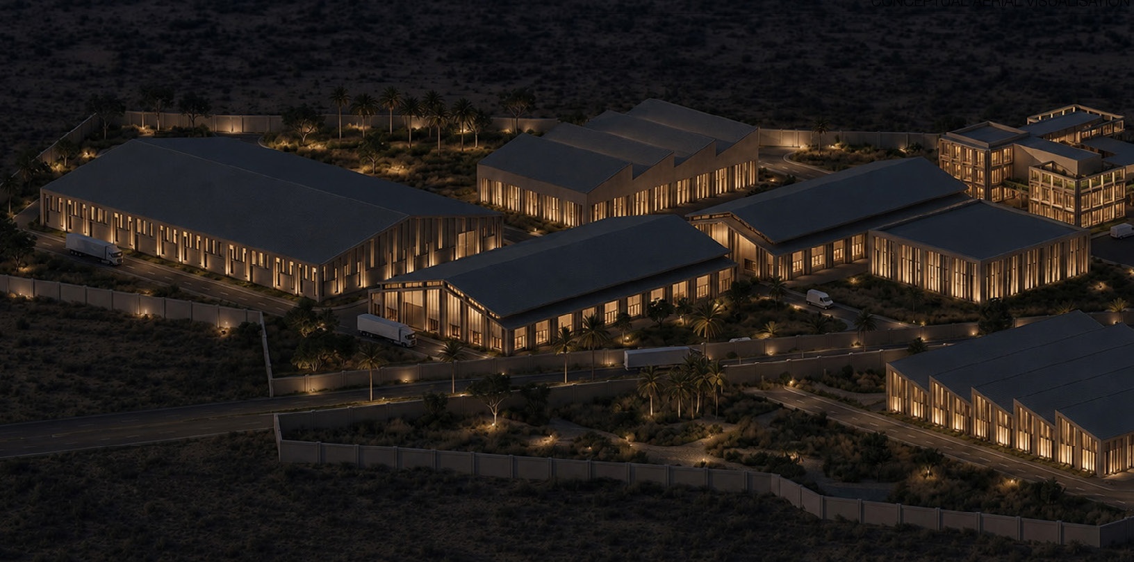 BNP Craft Village Rajasthan — Illuminated Night View